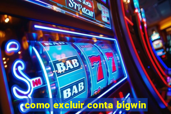 como excluir conta bigwin